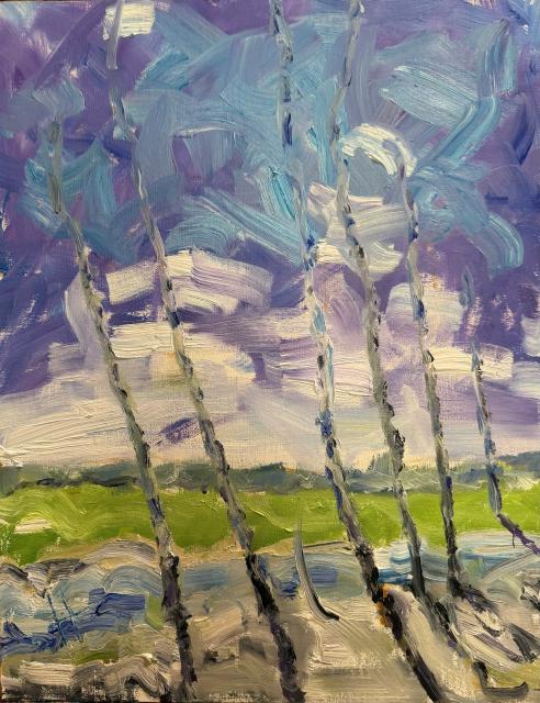 Painting of Birch Trees
